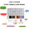 3 PACK - Incraftables 3 Colors Letter Beads for Jewelry Making (7mm, 1080pcs). A-Z Black, Silver & Rose Gold Alphabet for DIY Friendship Bracelets & Crafts. ABC & Heart Bead w/Elastic String & Organizer